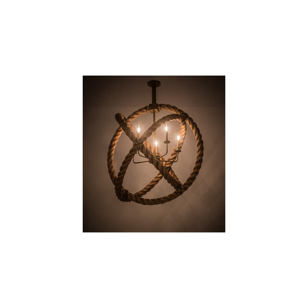 Bola 5 Light 36" Wide Taper Candle Pendant