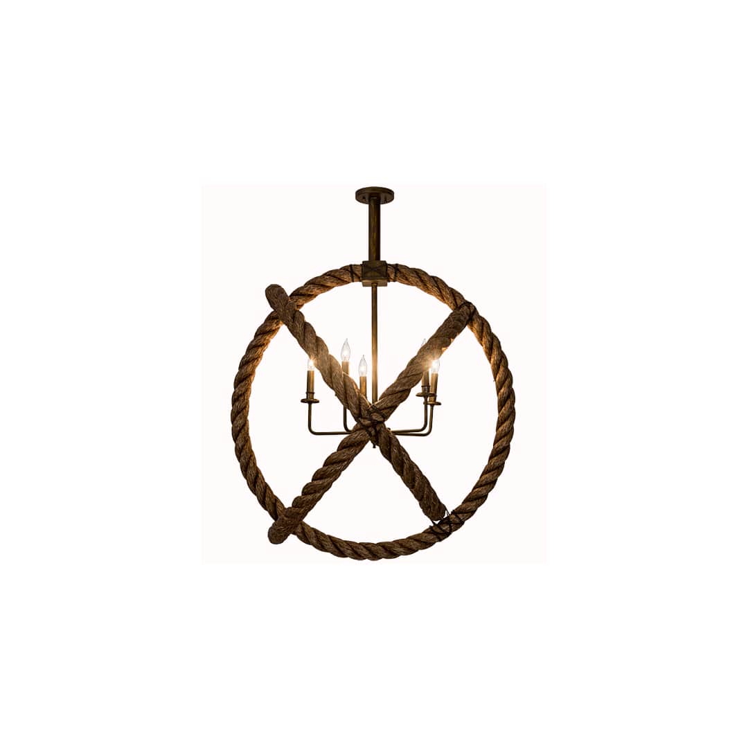 Bola 5 Light 36" Wide Taper Candle Pendant