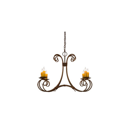 Long Elon 6 Light 20" Wide Taper Candle Style Chandelier