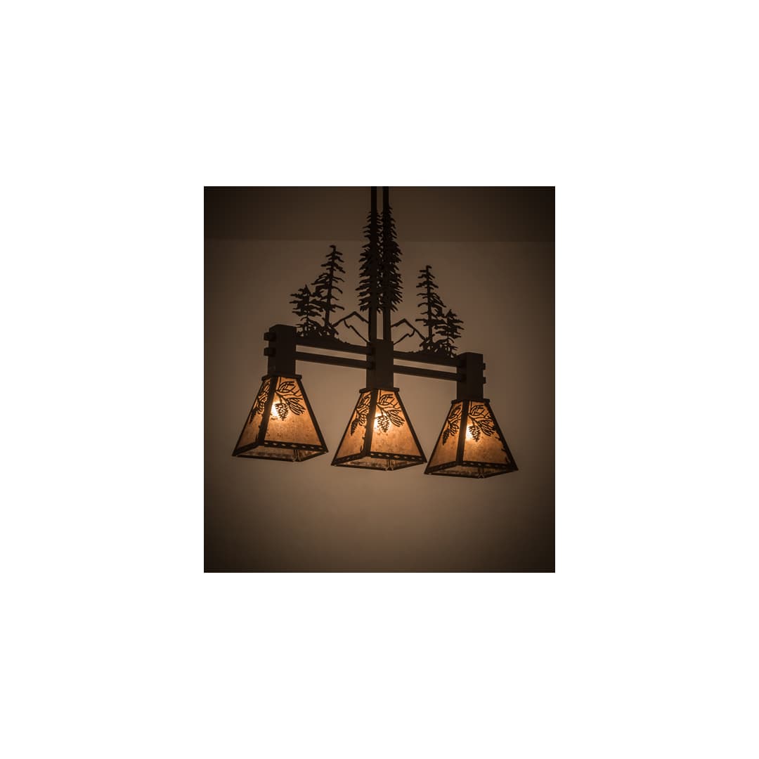Tall Pines 3 Light 8" Wide Linear Pendant