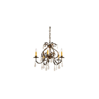 Chantilly 5 Light 24" Wide Crystal Candle Style Chandelier