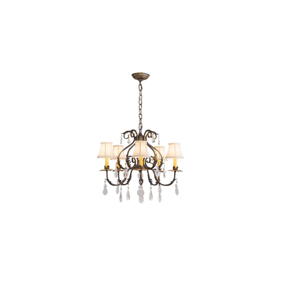 Chantilly 5 Light 25" Wide Crystal Chandelier