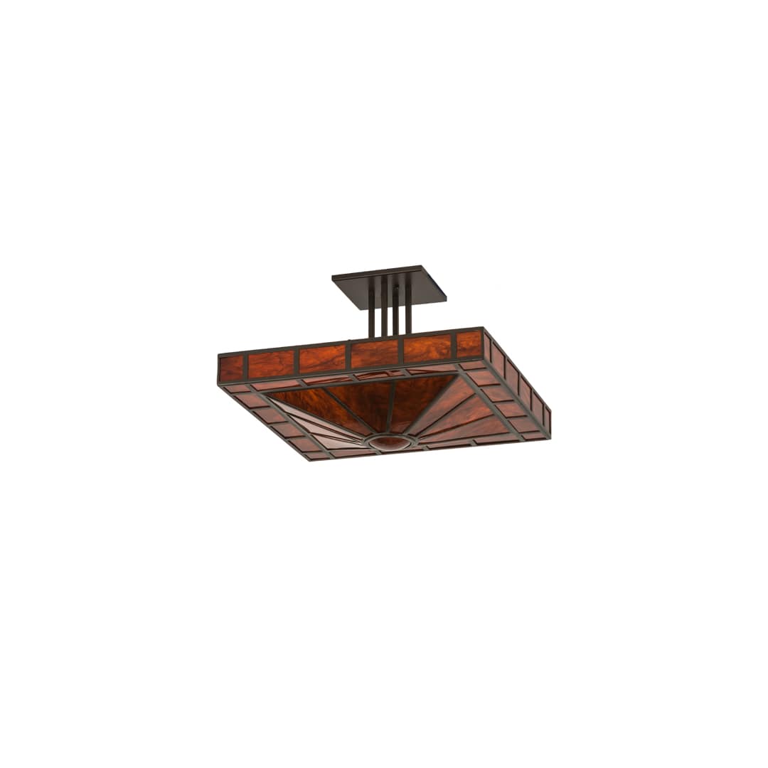 Mission Prime 4 Light 34" Wide Semi-Flush Square Ceiling Fixture