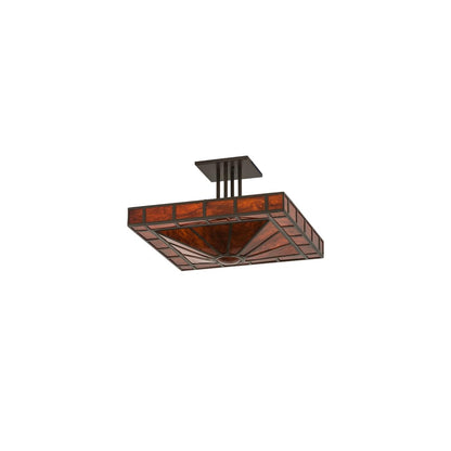 Mission Prime 4 Light 34" Wide Semi-Flush Square Ceiling Fixture