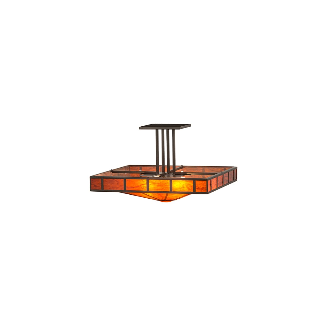 Mission Prime 4 Light 34" Wide Semi-Flush Square Ceiling Fixture