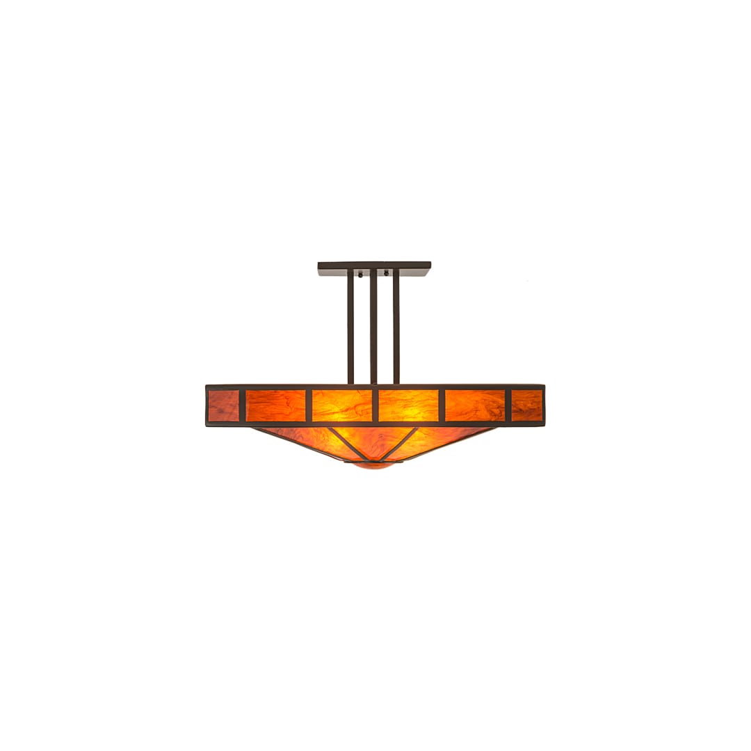 Mission Prime 4 Light 34" Wide Semi-Flush Square Ceiling Fixture