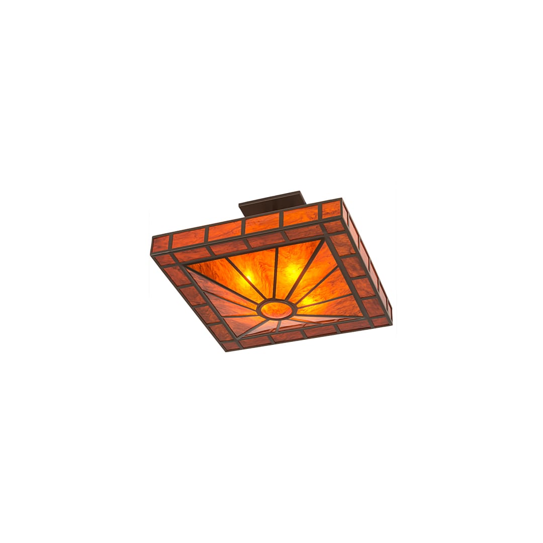 Mission Prime 4 Light 34" Wide Semi-Flush Square Ceiling Fixture