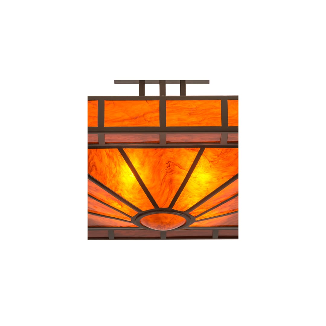 Mission Prime 4 Light 34" Wide Semi-Flush Square Ceiling Fixture