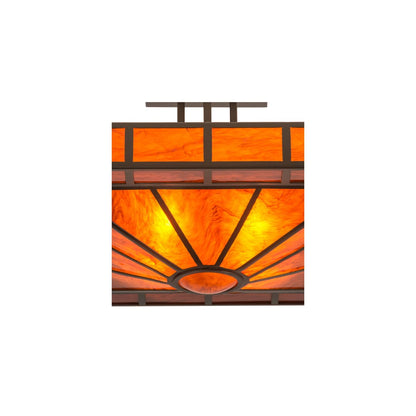 Mission Prime 4 Light 34" Wide Semi-Flush Square Ceiling Fixture