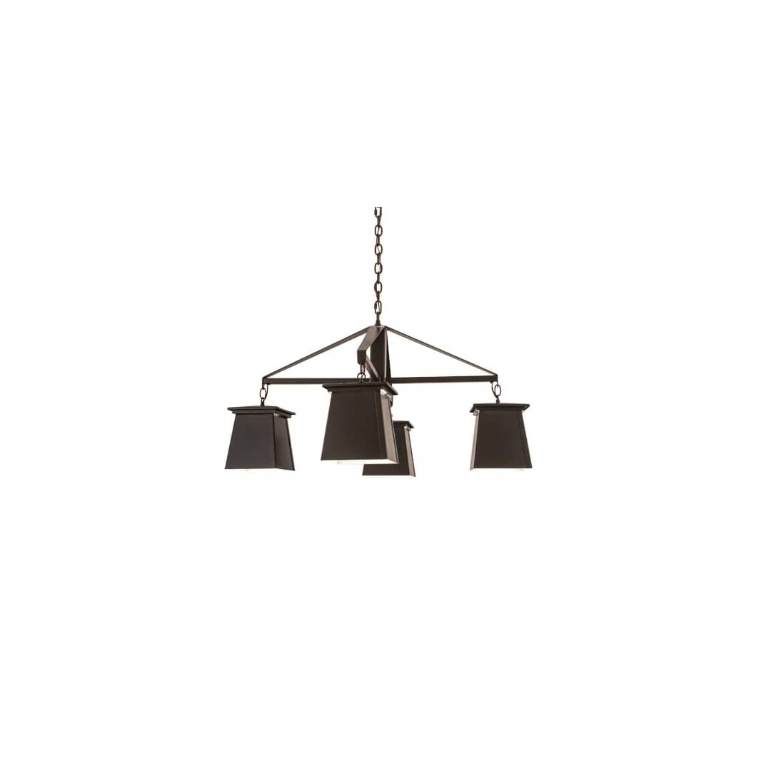 Mission Midnight 4 Light 41" Wide Chandelier