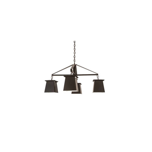 Mission Midnight 4 Light 41" Wide Chandelier