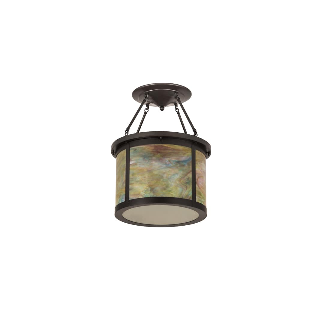 Arts and Crafts 4 Light 20" Wide Semi-Flush Drum Ceiling Fixture