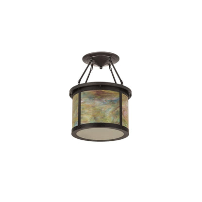 Arts and Crafts 4 Light 20" Wide Semi-Flush Drum Ceiling Fixture