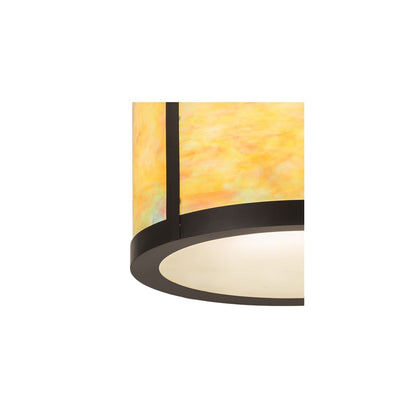 Arts and Crafts 4 Light 20" Wide Semi-Flush Drum Ceiling Fixture