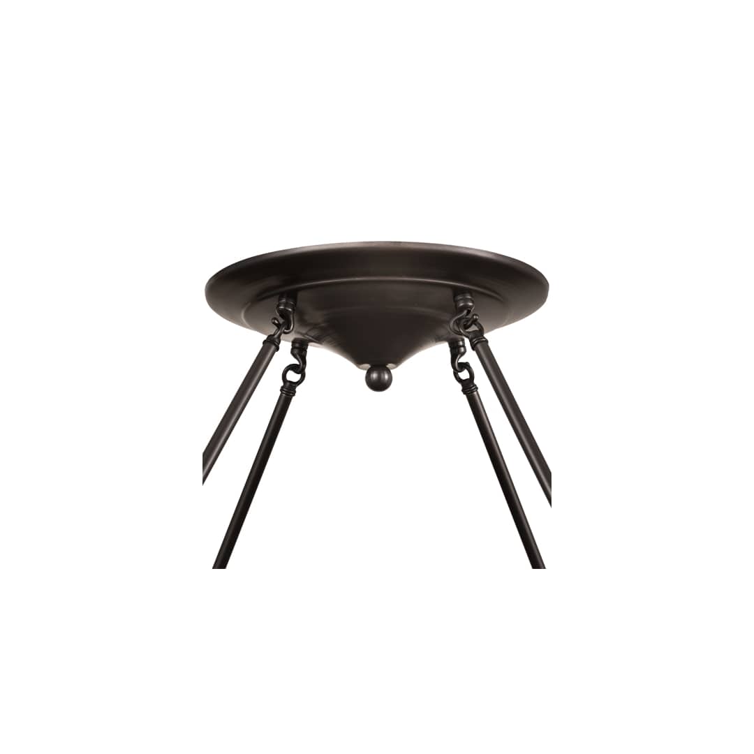 Arts and Crafts 4 Light 20" Wide Semi-Flush Drum Ceiling Fixture