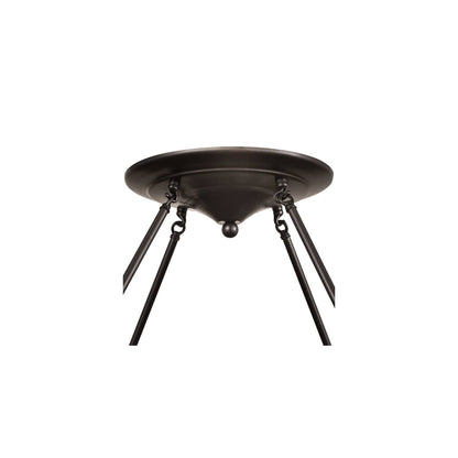 Arts and Crafts 4 Light 20" Wide Semi-Flush Drum Ceiling Fixture