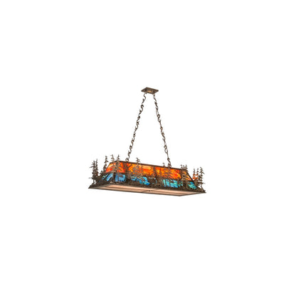 6 Light 54" Wide Billiard Linear Pendant