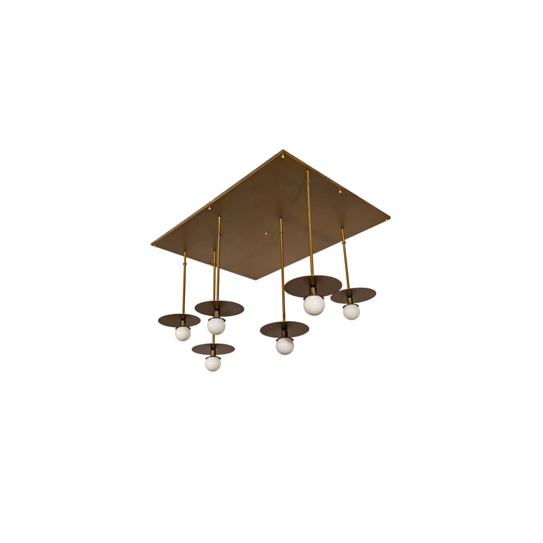 6 Light 74" Wide Abstract Multi Light Pendant