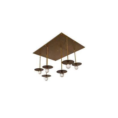 6 Light 74" Wide Abstract Multi Light Pendant