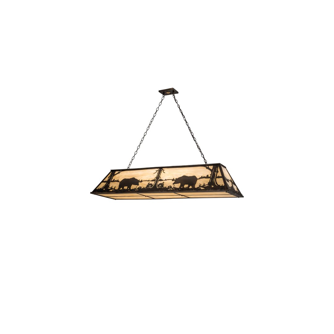 9 Light 61" Wide Billiard Linear Pendant