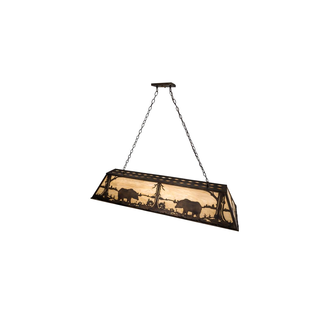 9 Light 61" Wide Billiard Linear Pendant