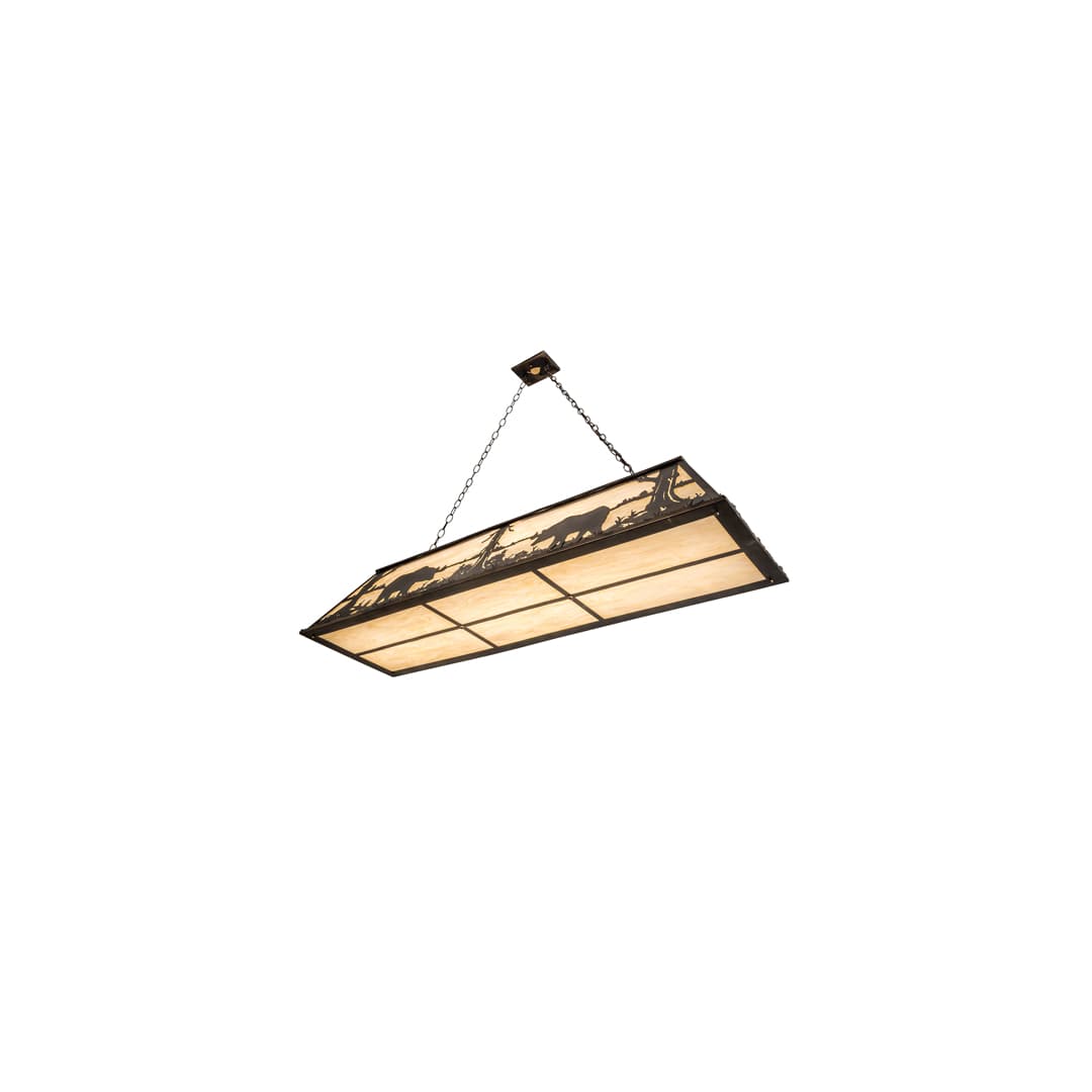 9 Light 61" Wide Billiard Linear Pendant