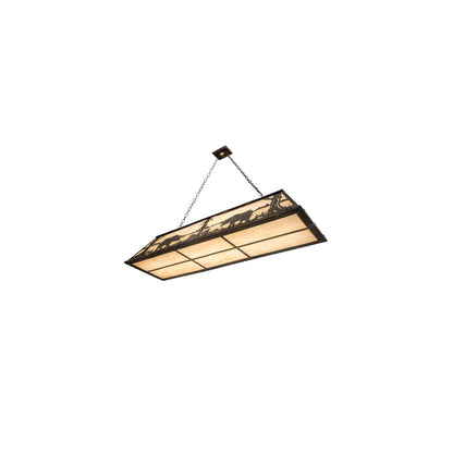 9 Light 61" Wide Billiard Linear Pendant