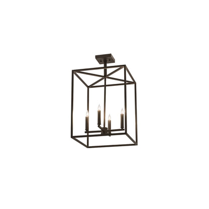 4 Light 23" Wide Taper Candle Pendant