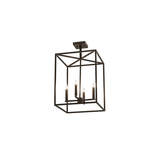 4 Light 23" Wide Taper Candle Pendant