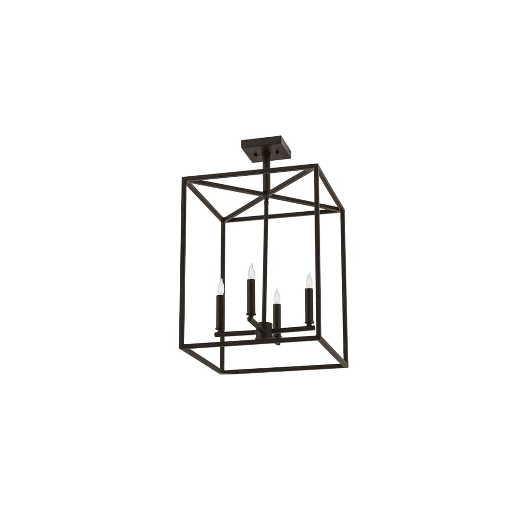 4 Light 23" Wide Taper Candle Pendant