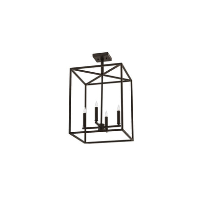 4 Light 23" Wide Taper Candle Pendant