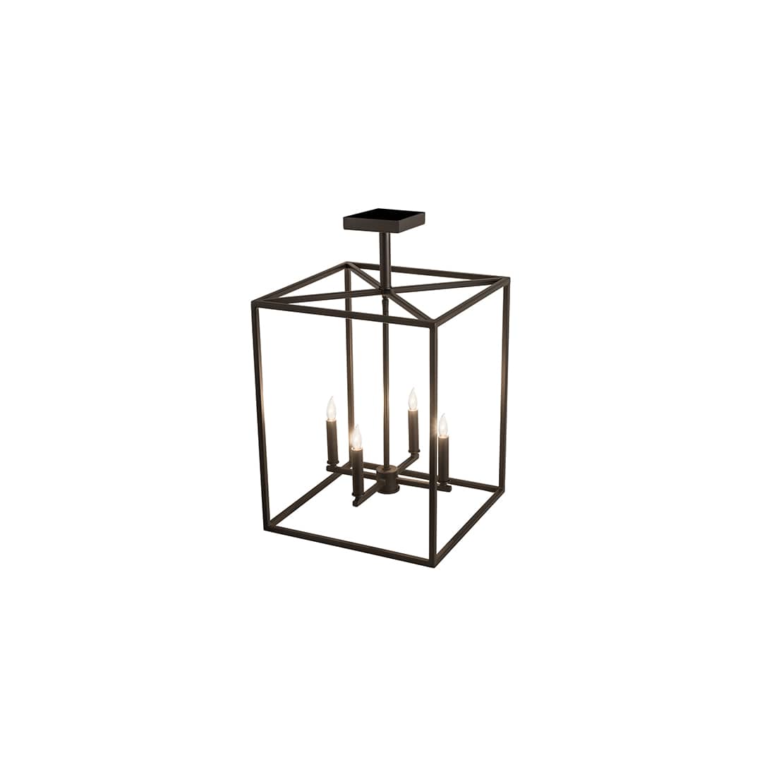 4 Light 23" Wide Taper Candle Pendant