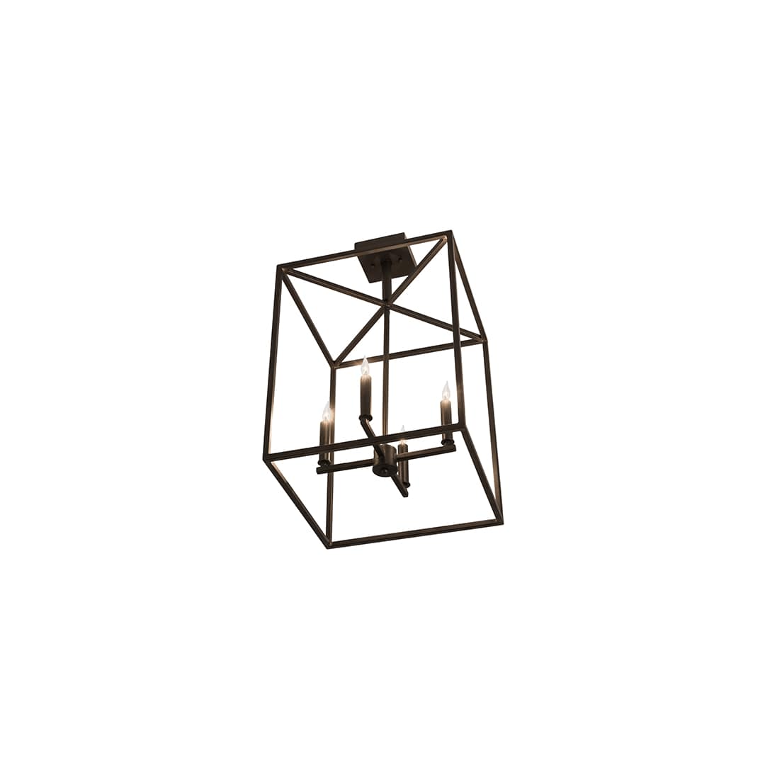 4 Light 23" Wide Taper Candle Pendant