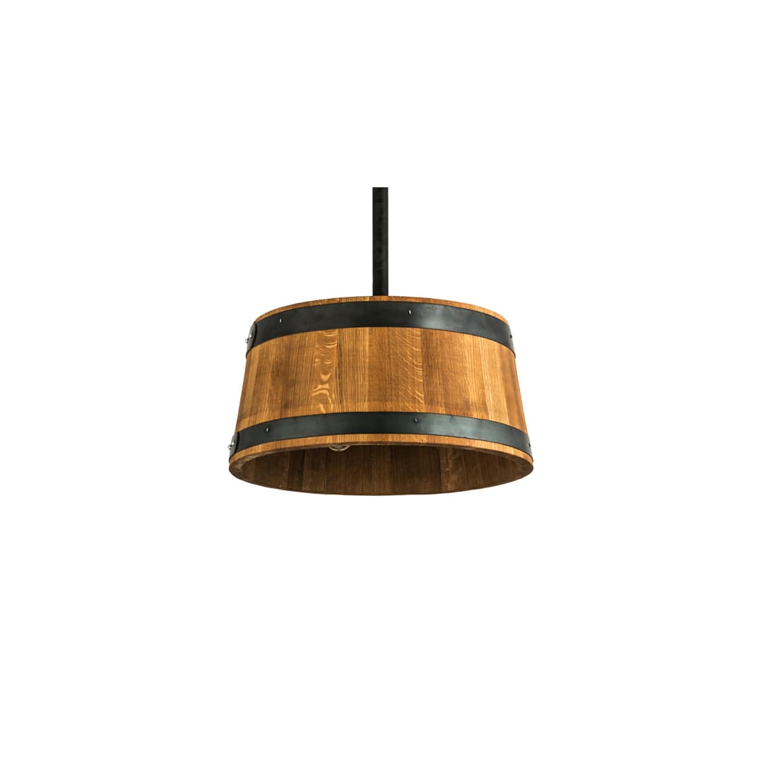 3 Light 25" Wide Wood Pendant