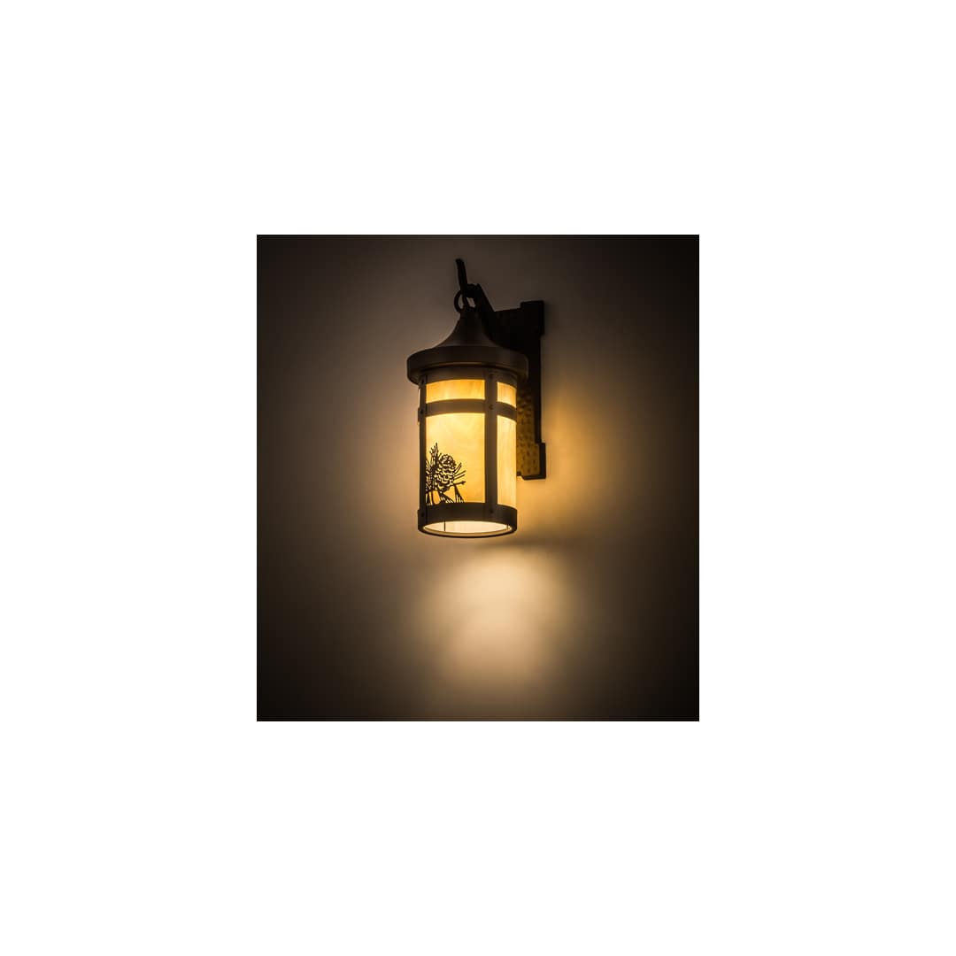 Winter Pine 12" Tall Wall Sconce with Shade