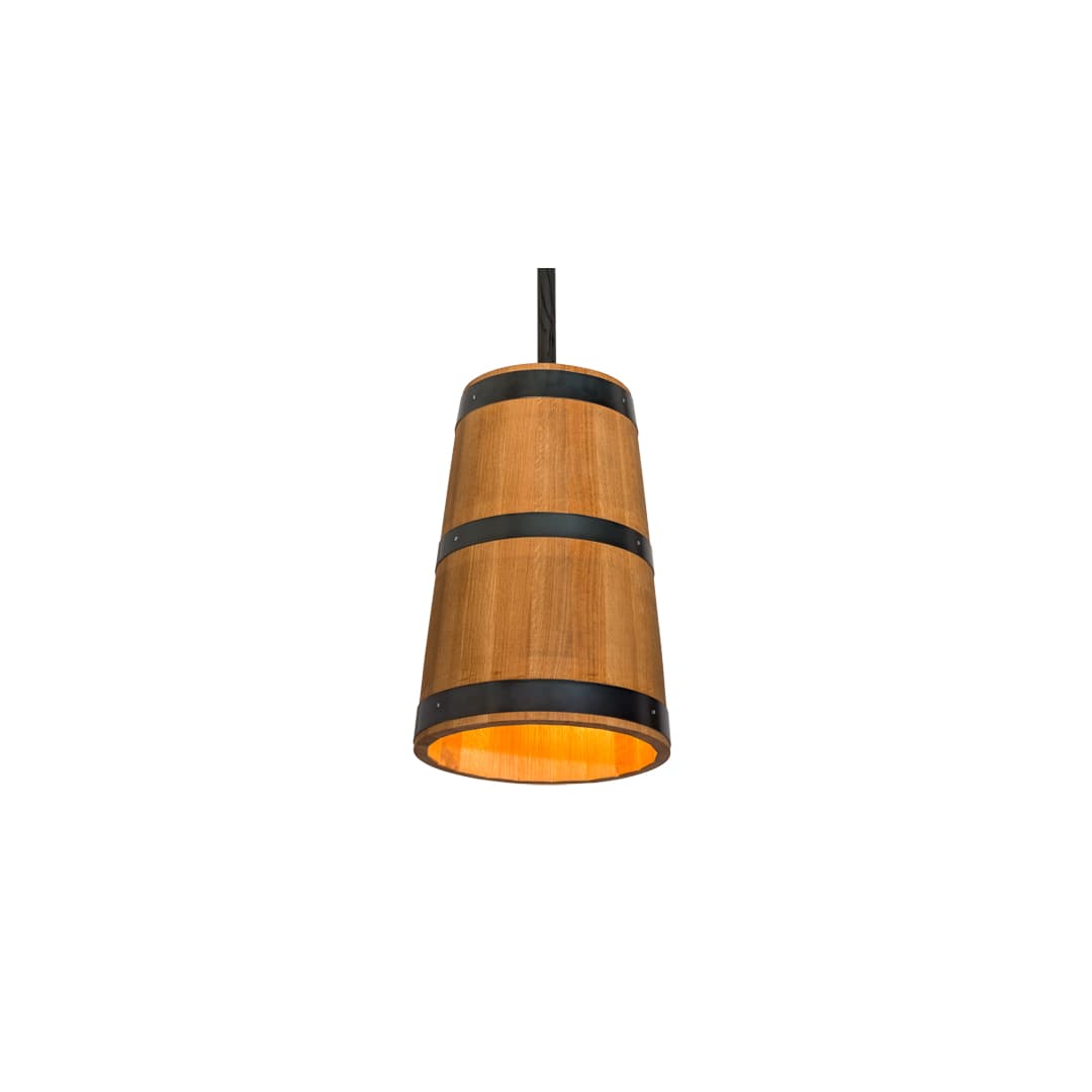 3 Light 17" Wide Wood Pendant