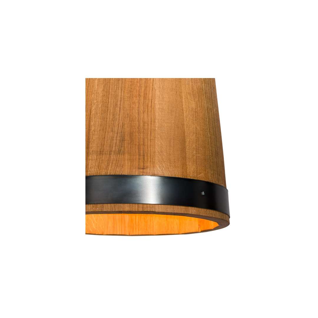 3 Light 17" Wide Wood Pendant