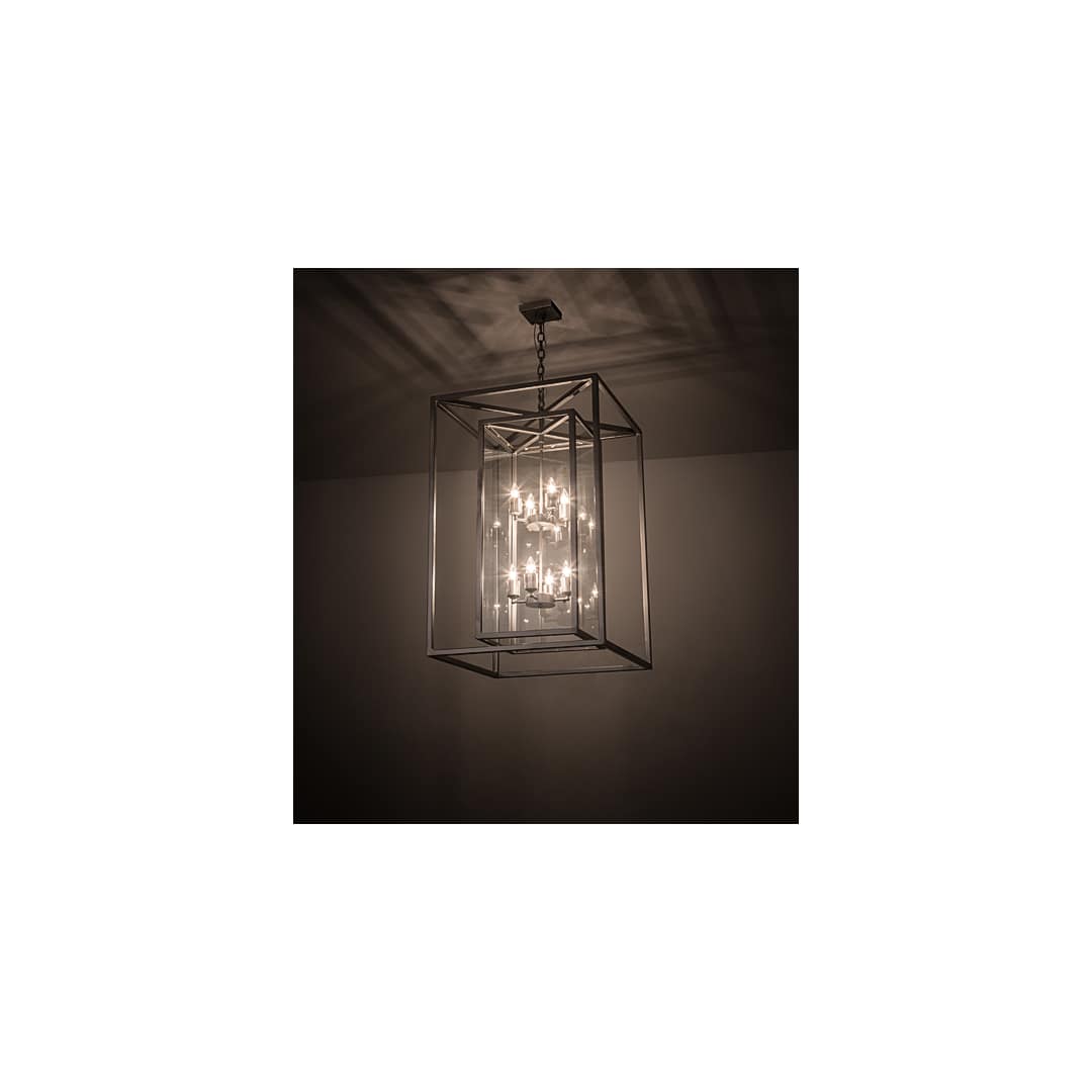 8 Light 34" Wide Taper Candle Pendant