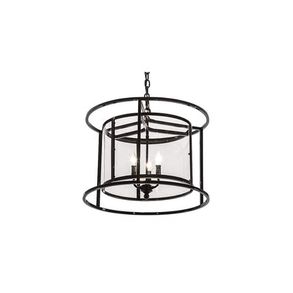 3 Light 22" Wide Taper Candle Pendant