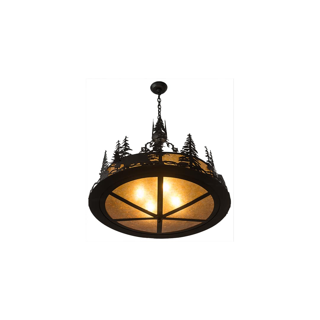 4 Light 34" Wide Abstract Pendant