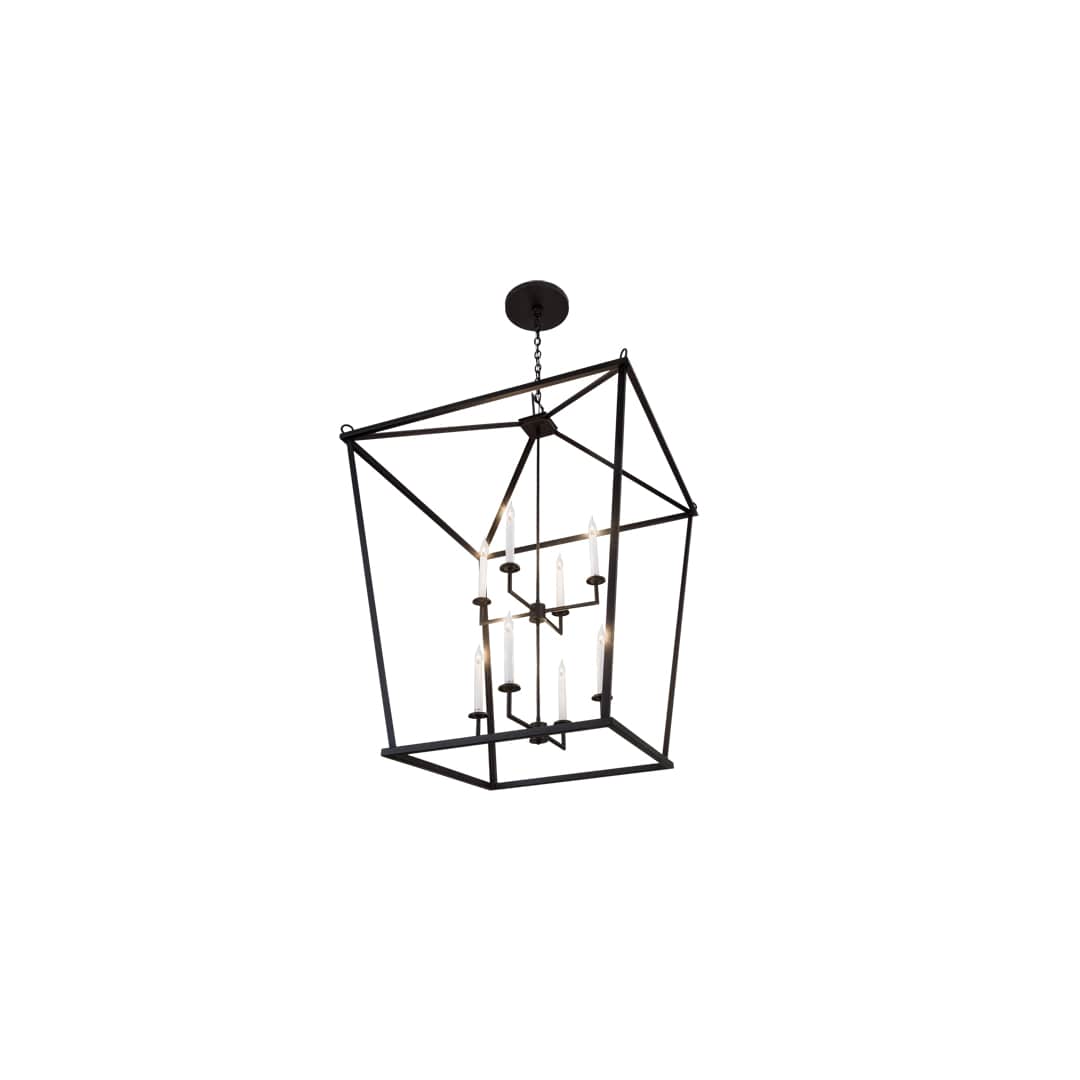 8 Light 51" Wide Taper Candle Pendant