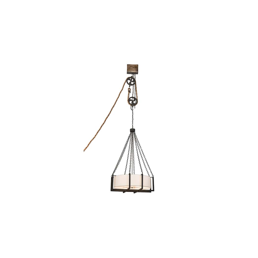 6 Light 36" Wide Suspension Pendant