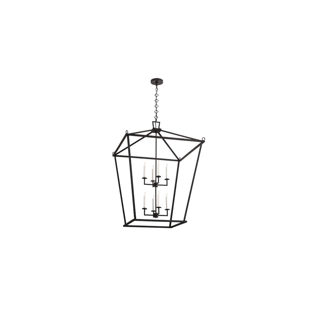 8 Light 51" Wide Taper Candle Pendant