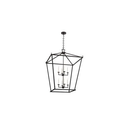 8 Light 51" Wide Taper Candle Pendant