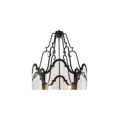 12 Light 33" Wide Taper Candle Pendant