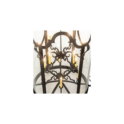 12 Light 33" Wide Taper Candle Pendant