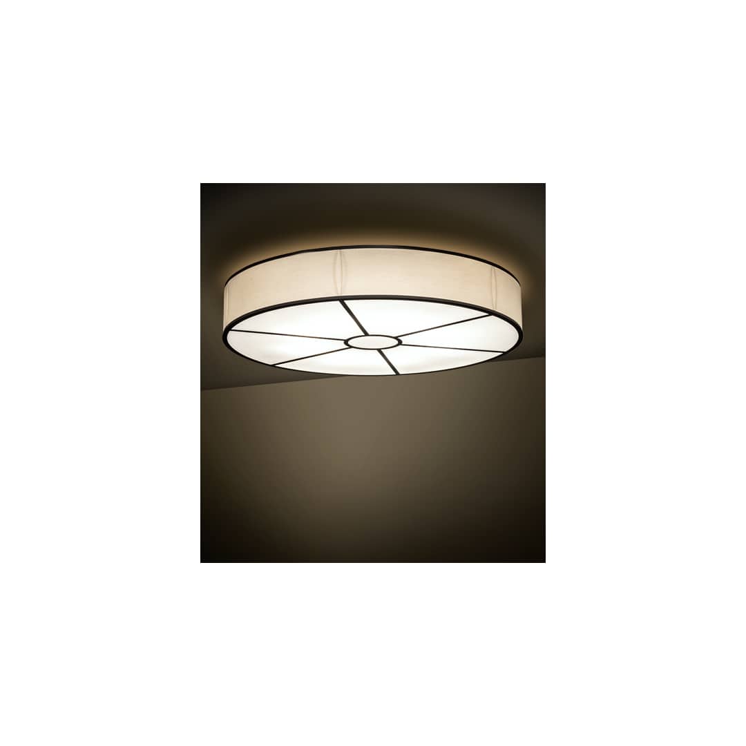 Cilindro 8 Light 48" Wide Semi-Flush Drum Ceiling Fixture - Timeless Bronze Finish