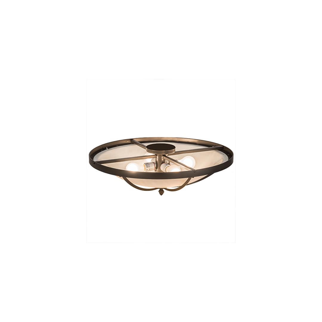 Dominga 4 Light 24" Wide Flush Mount Bowl Ceiling Fixture - Oil Rubbed Bronze Finish