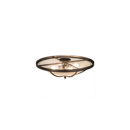 Dominga 4 Light 24" Wide Flush Mount Bowl Ceiling Fixture - Oil Rubbed Bronze Finish