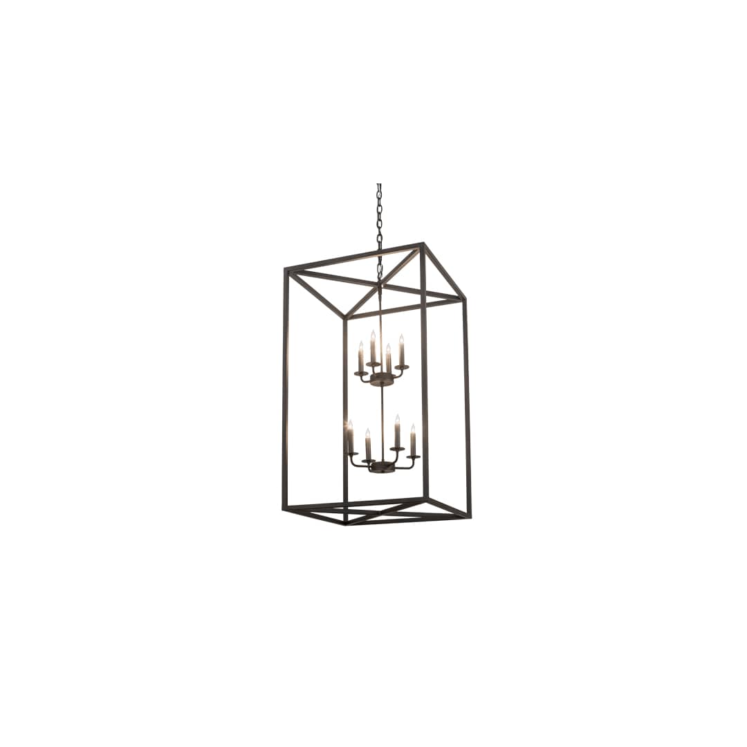 8 Light 34" Wide Taper Candle Pendant